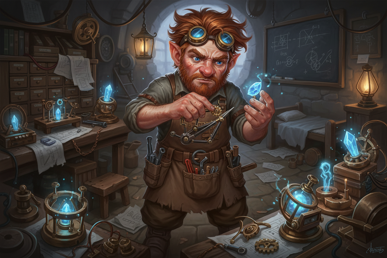 Artificer → Security Engineer / Tool Developer character illustration