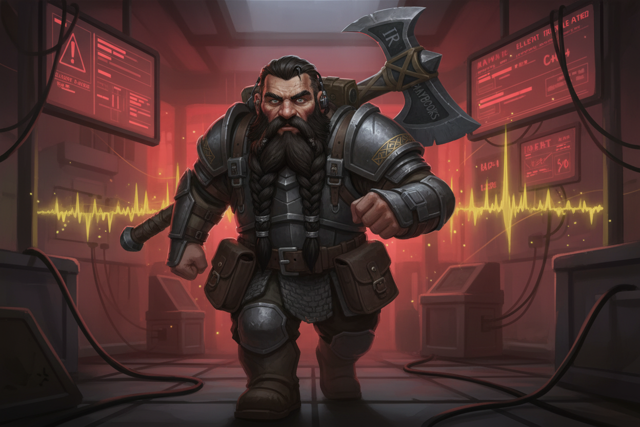 Barbarian → Incident Responder character illustration