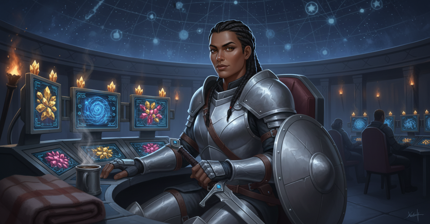 Fighter → SOC Analyst character illustration