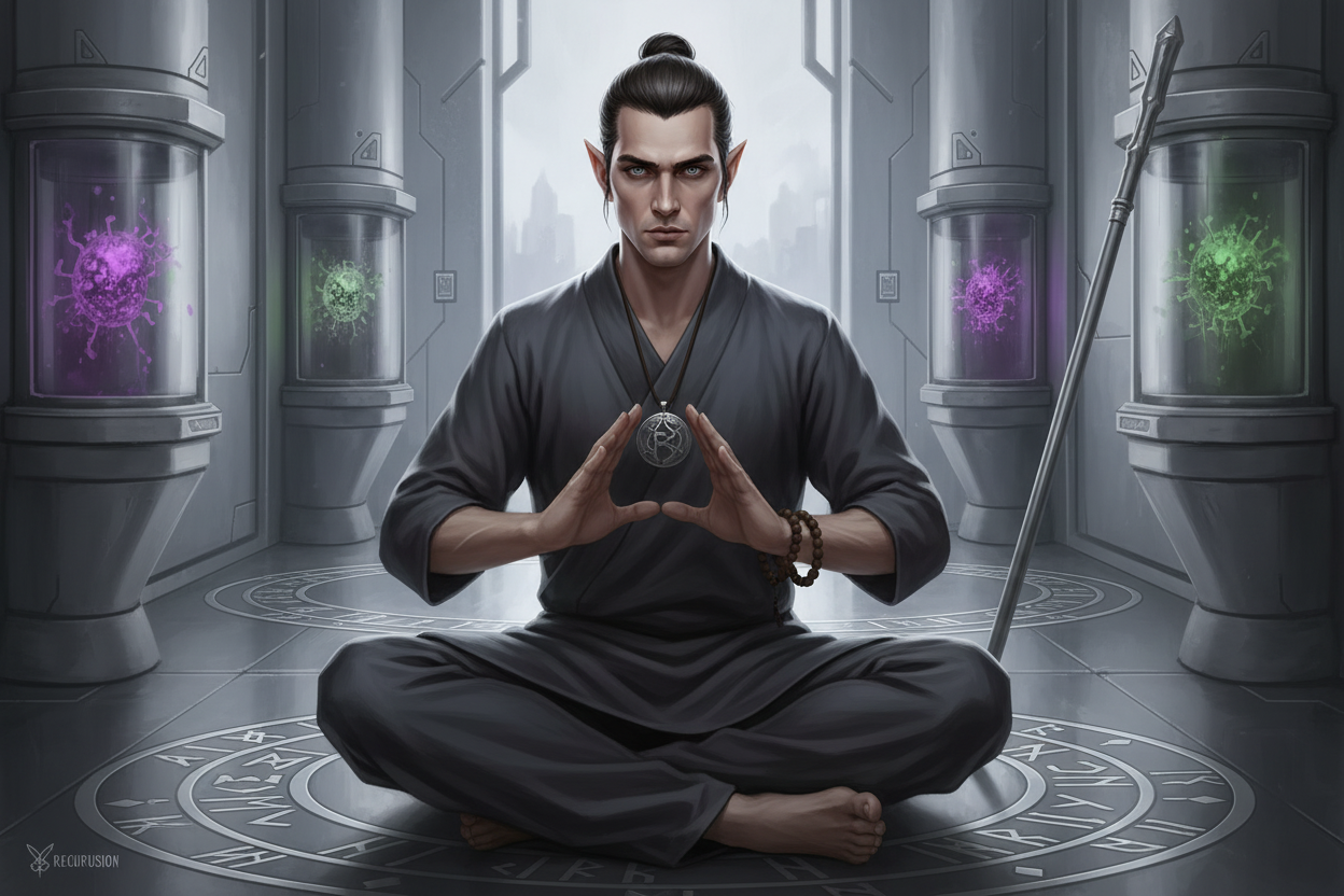 Monk → Malware Analyst character illustration