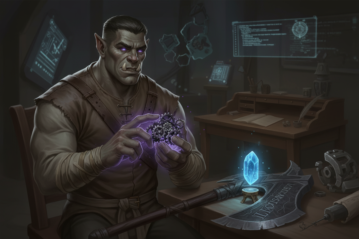 Sorcerer → Security Researcher character illustration