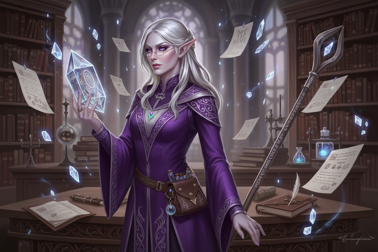 Wizard → Digital Forensics Analyst character illustration